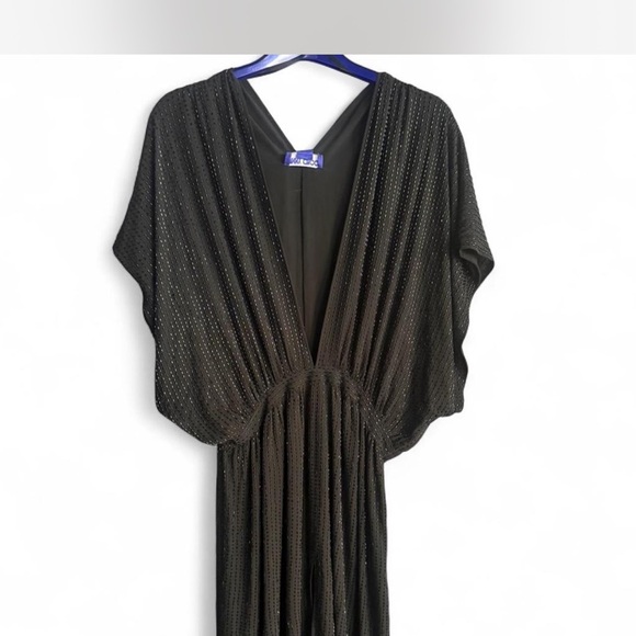 ✨ JIMMY CHOO for H&M Black Beaded Plunge Dress — NWT ✨ - Picture 3 of 8